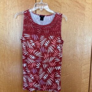 Women's Ann Taylor Sleeveless Top size S Color Rust